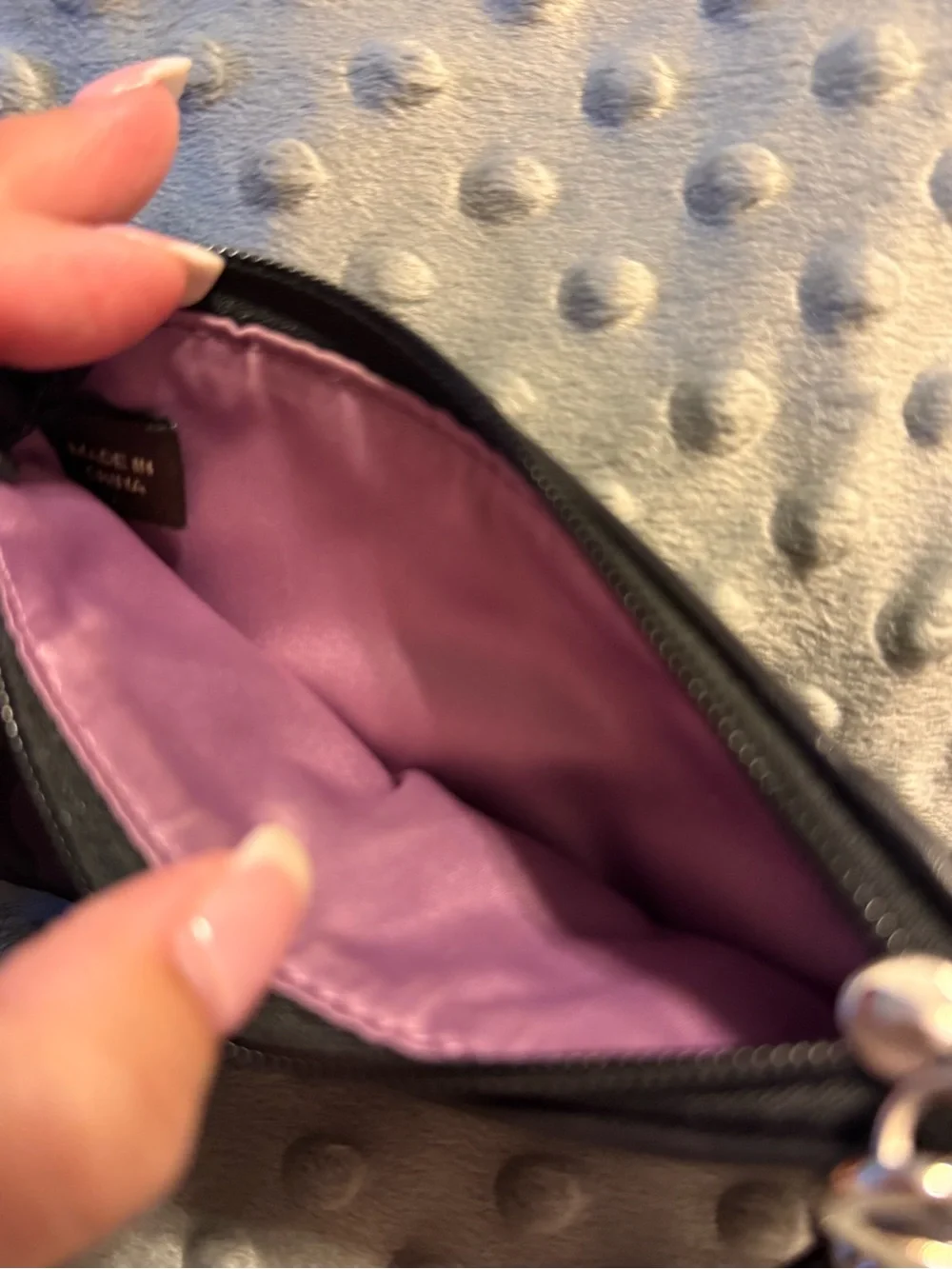Coach Black Gray and Purple Signature Wristlet